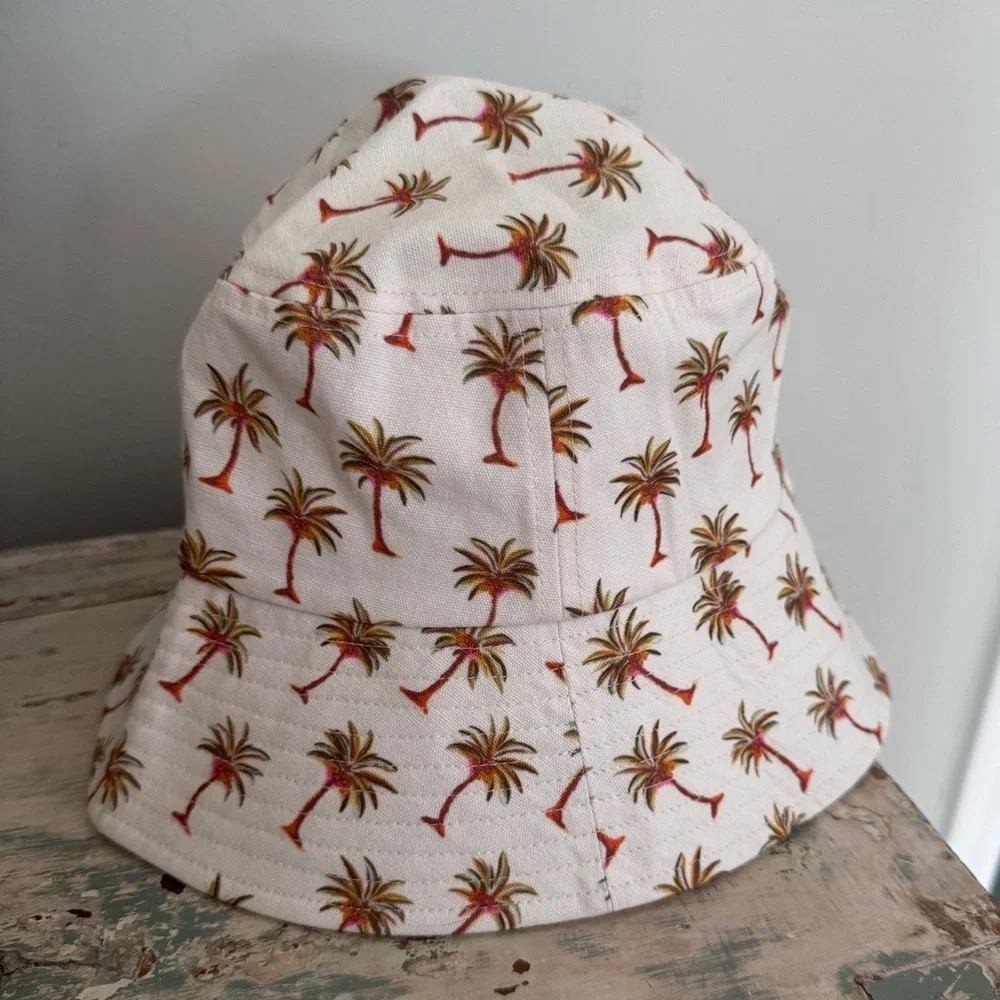 White Palm Tree Bucket Hat